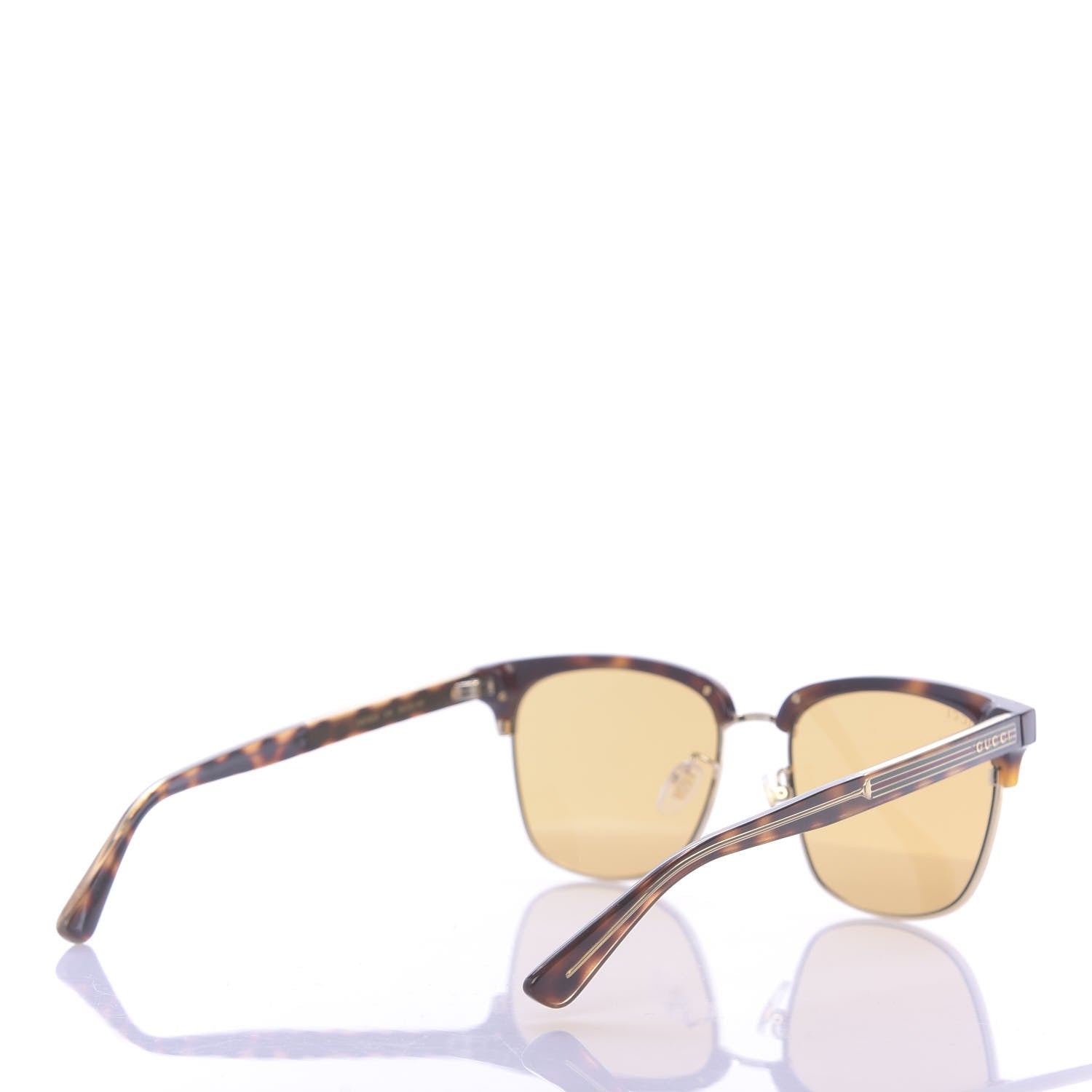 Gucci Acetate Square Frame Web Sunglasses GG0382S Tortoise 4 of 8