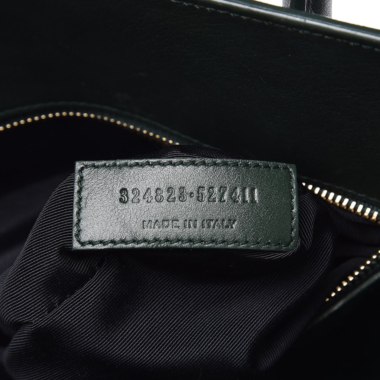 Calfskin Small Sac De Jour Dark Green
