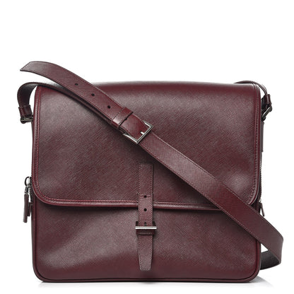 Prada Saffiano Messenger Satchel Granato 1 of 13