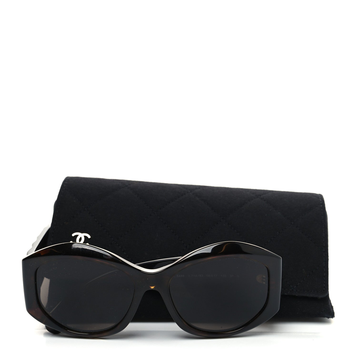Chanel Acetate Quilted CC Sunglasses 5486 Tortoise 8 of 8
