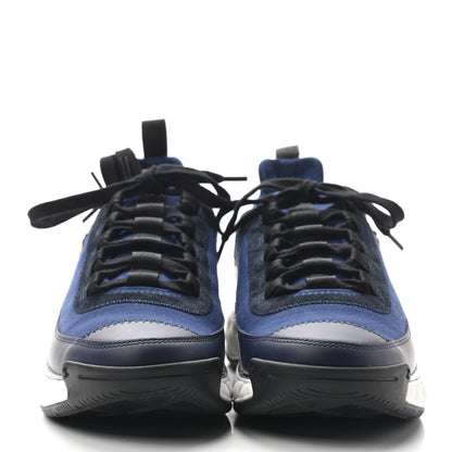 Chanel Suede Calfskin Mixed Fibers CC Sneakers 40 Navy 2 of 8