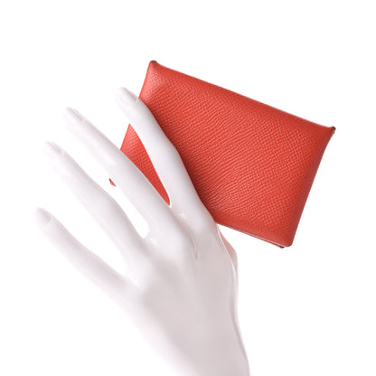 Hermes Epsom Calvi Card Case Rose Jaipur 2 of 6