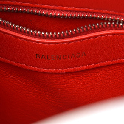 Balenciaga Signature Grained Calfskin Logo S Ville Top Handle Bag White 7 of 9