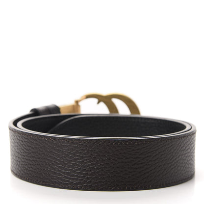 Gucci Calfskin Double G Reversible 37mm Belt 80 32 Black Cocoa 2 of 6