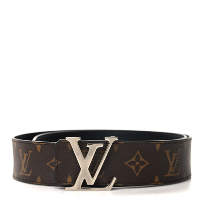 Louis Vuitton Calfskin Monogram 40mm LV Initiales Reversible Belt 85 34 Black 1 of 5