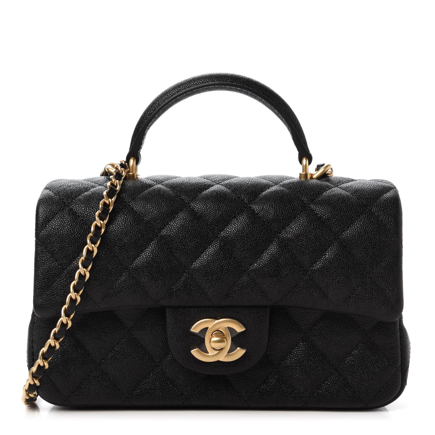 Chanel Caviar Quilted Mini Top Handle Rectangular Flap Black 1 of 11