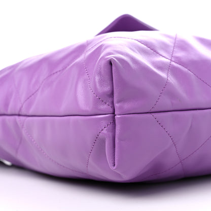 Chanel Shiny Calfskin Quilted Chanel 22 Purple 9 of 10