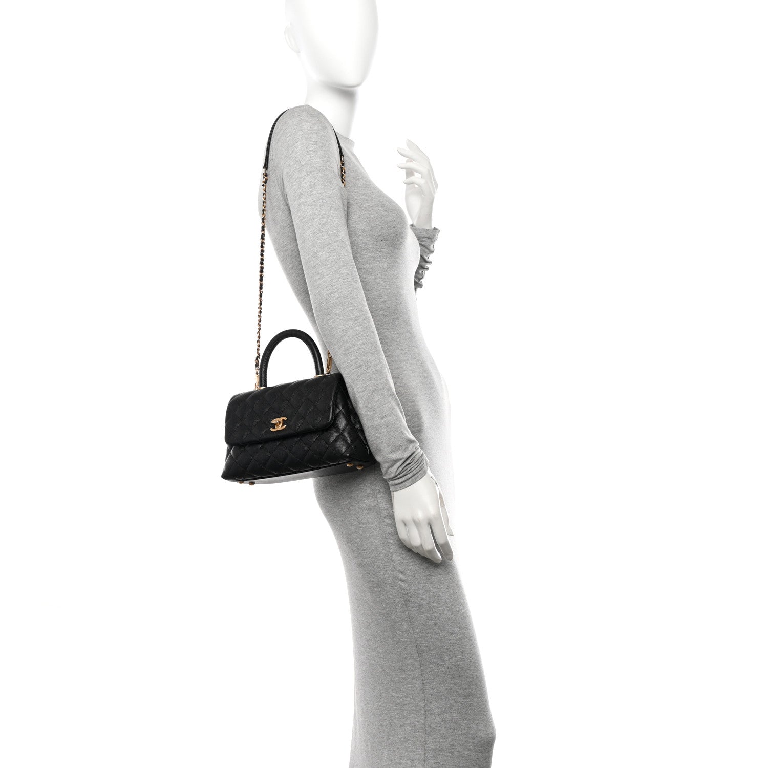 Chanel Caviar Quilted Mini Coco Handle Flap Black 2 of 11