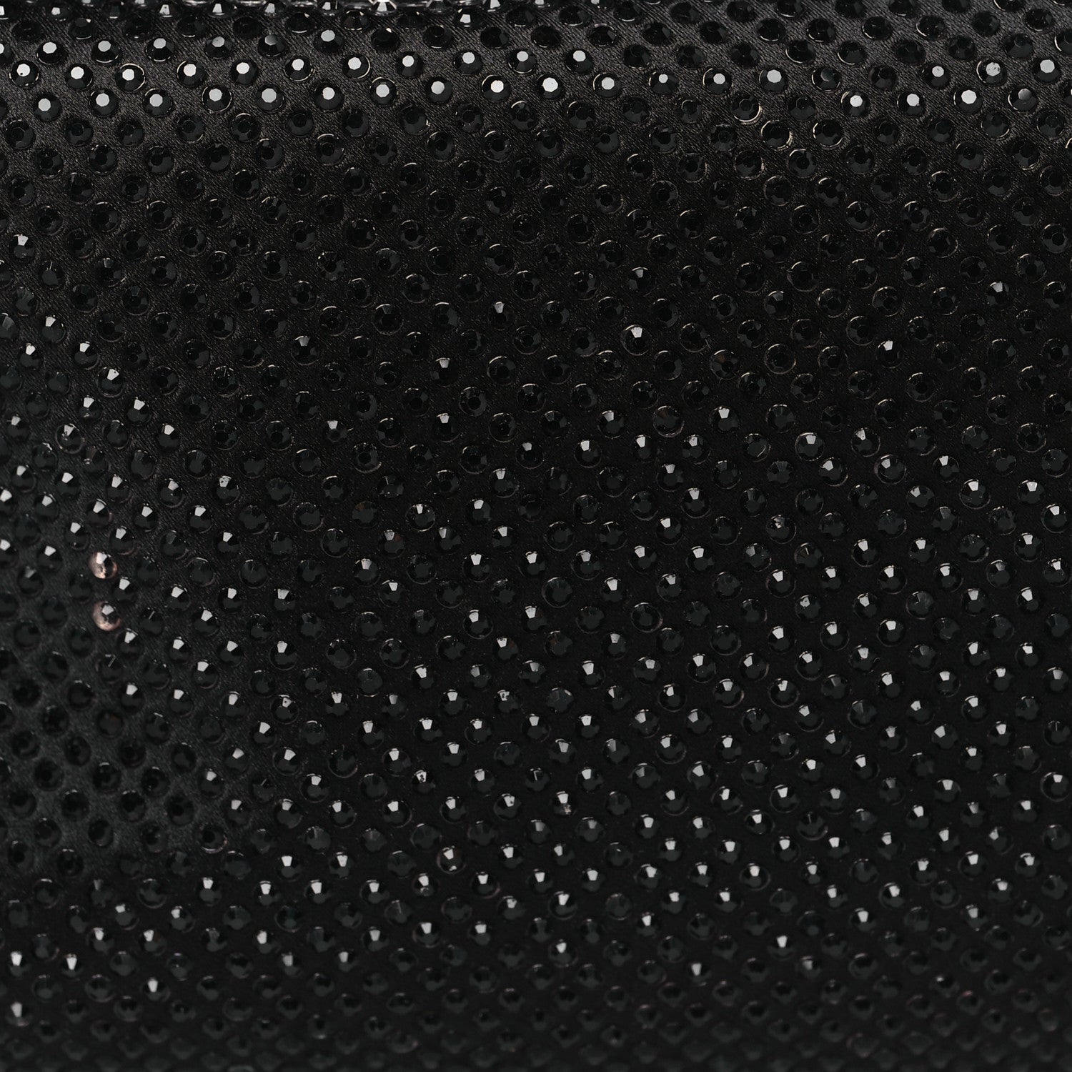 Alexander Wang Satin Crystal Rhinestone Mini Scrunchie Clutch  Black 7 of 10