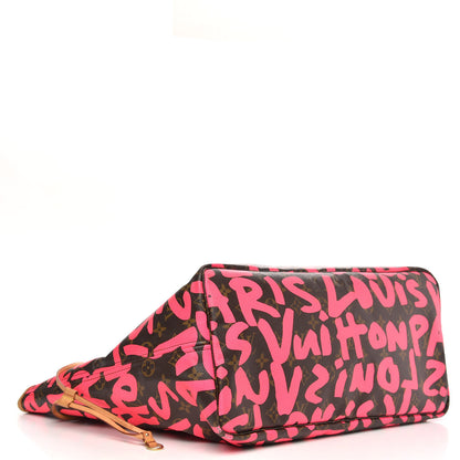 Louis Vuitton Monogram Graffiti Neverfull GM Fuchsia 4 of 15