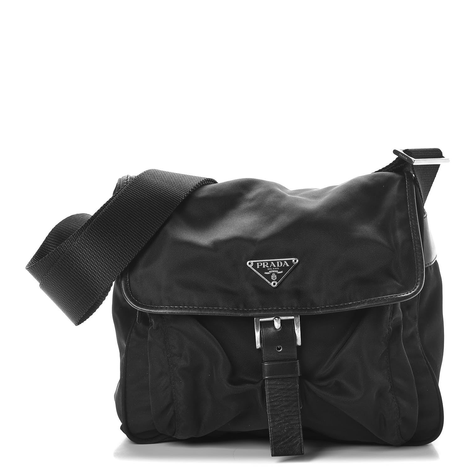 Prada Nylon Vela Messenger Black 1 of 7