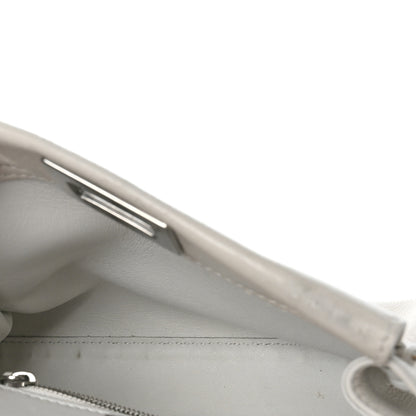 Fendi Nappa Lace Up Mini Peekaboo Iconic Satchel Bianco Carta 5 of 22