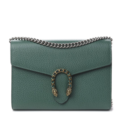 Gucci Calfskin Mini Dionysus Chain Wallet Emerald 1 of 10