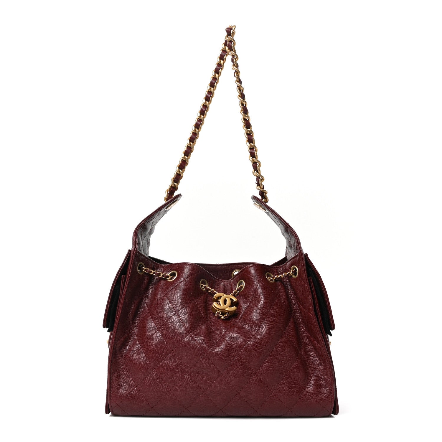 Chanel Caviar Quilted Small Chanel 25 Handbag Burgundy 1 of 11