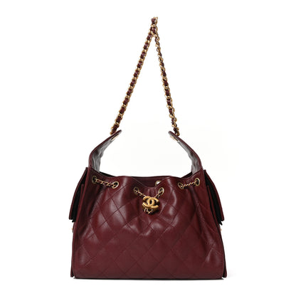 Chanel Caviar Quilted Small Chanel 25 Handbag Burgundy 1 of 11