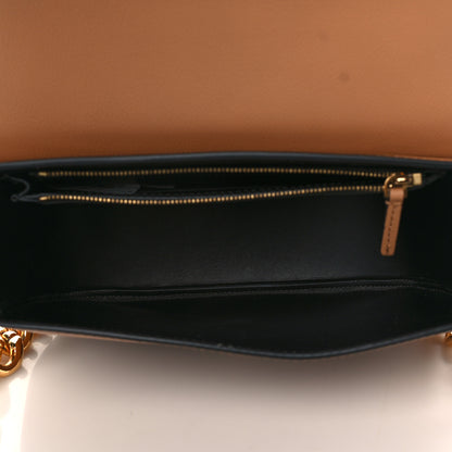 Versace Grained Calfskin La Medusa Chain Clutch Bag Brown 4 of 5