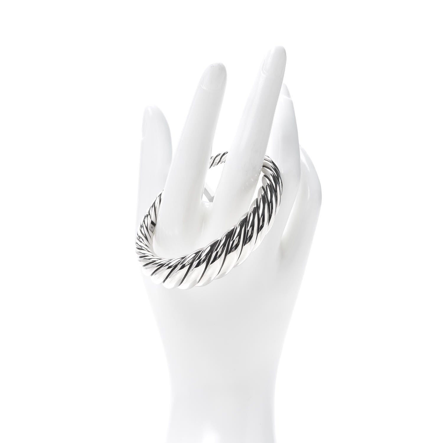 David Yurman Sterling Silver 17mm Pure Form Cable Bracelet 2 of 5