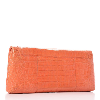 Nancy Gonzalez Crocodile Foldover Clutch Orange 3 of 19