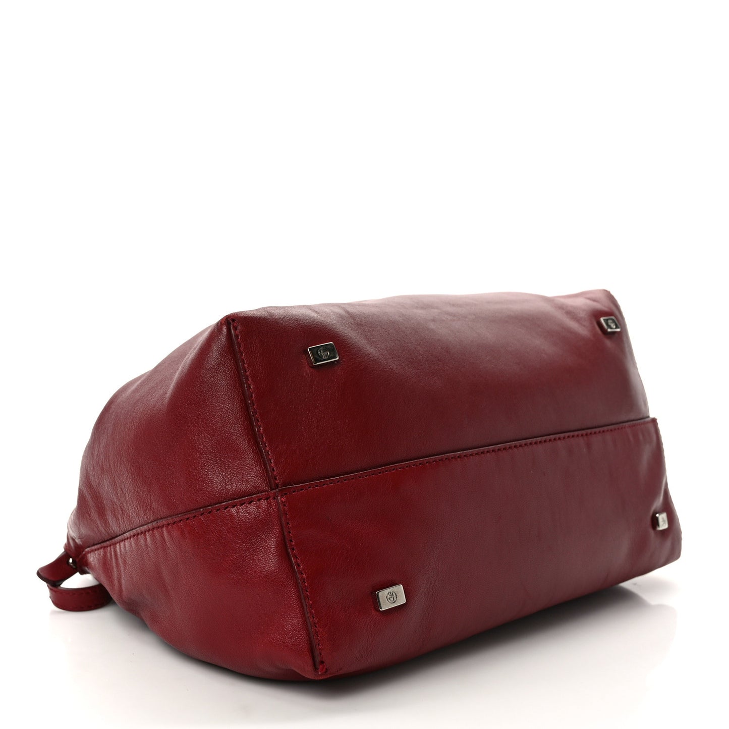 Calfskin Double Circle Bag Red