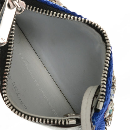 Christian Dior Calfskin Stardust Dior Card Holder Blue 5 of 10