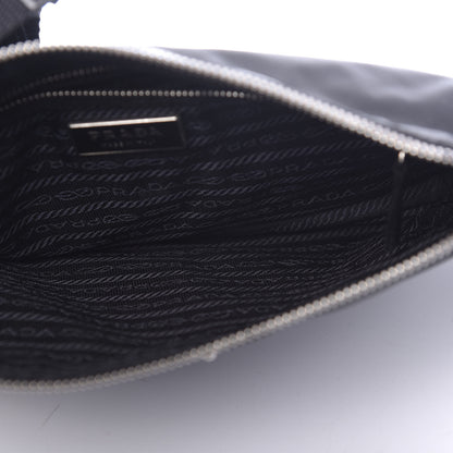 Prada Tessuto Light Nylon Soft Calf Shoulder Bag Black 5 of 11
