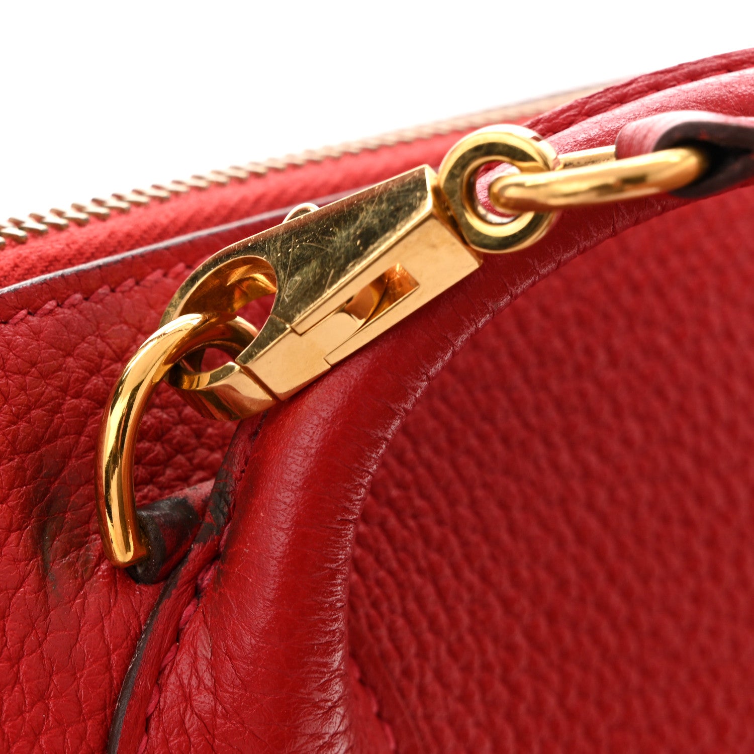 Hermes Taurillon Clemence Bolide 35 Rouge Piment 12 of 13