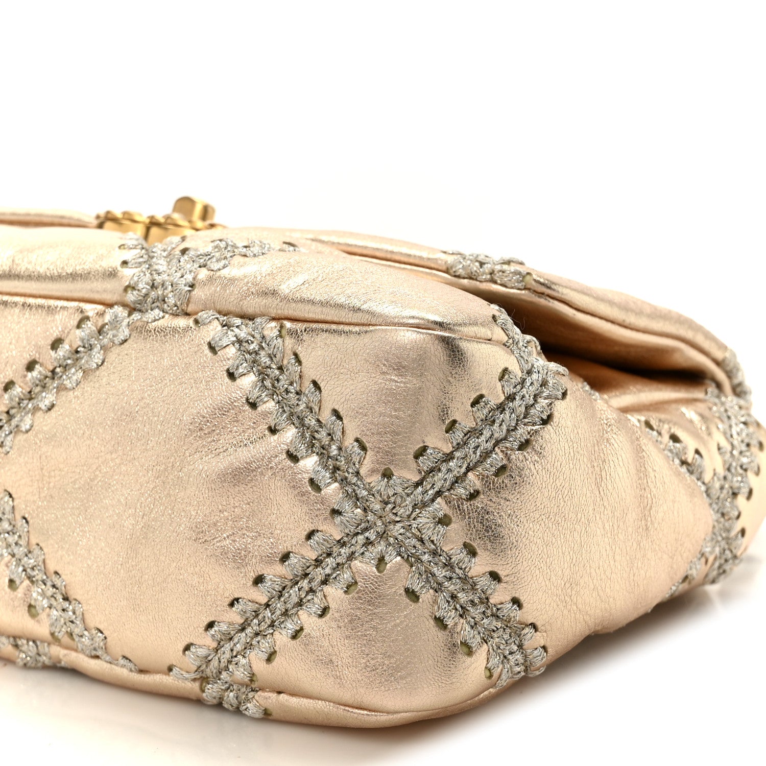 Chanel Metallic Calfskin Crochet Medium Chanel 19 Flap Gold 10 of 10