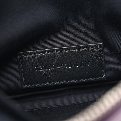 Saint Laurent Grain De Poudre Matelasse Chevron Monogram Bill Pouch Amaranto 7 of 8