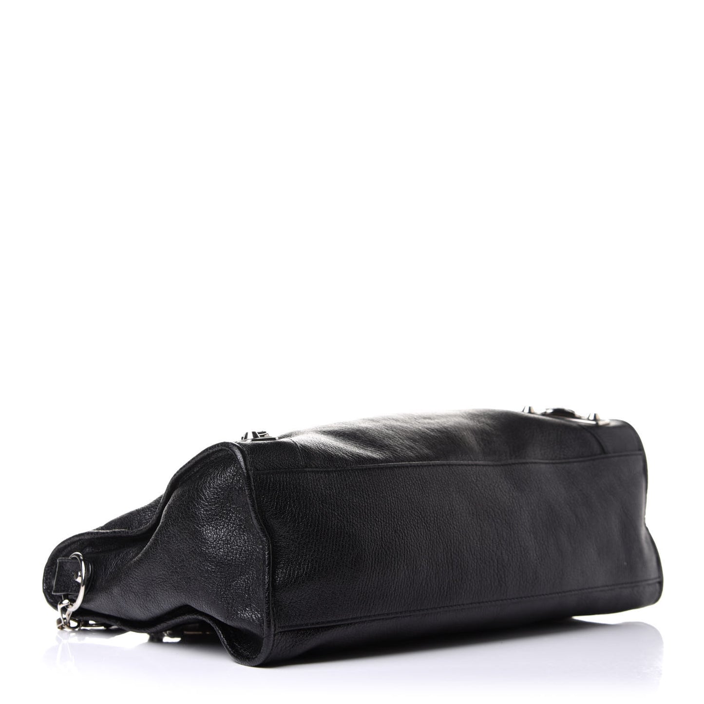 Chevre Silver Metallic Edge Hardware City Black