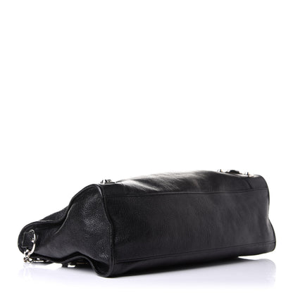 Balenciaga Chevre Silver Metallic Edge Hardware City Black 4 of 11
