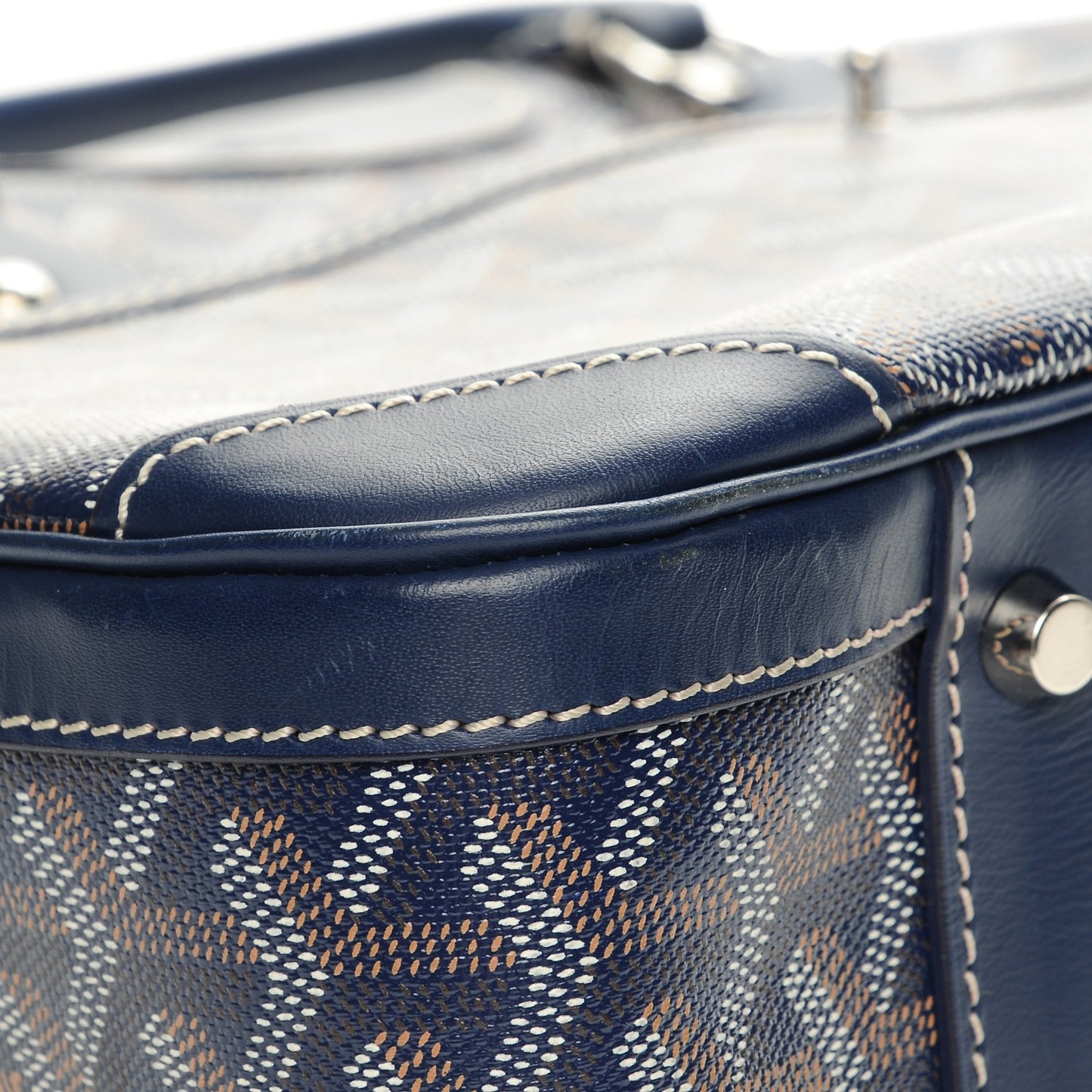 Goyardine Saint Jeanne MM Bowler Navy Blue