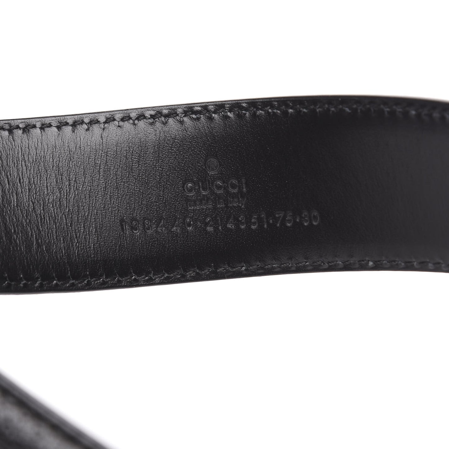 Calfskin G Buckle Belt 75 30 Black