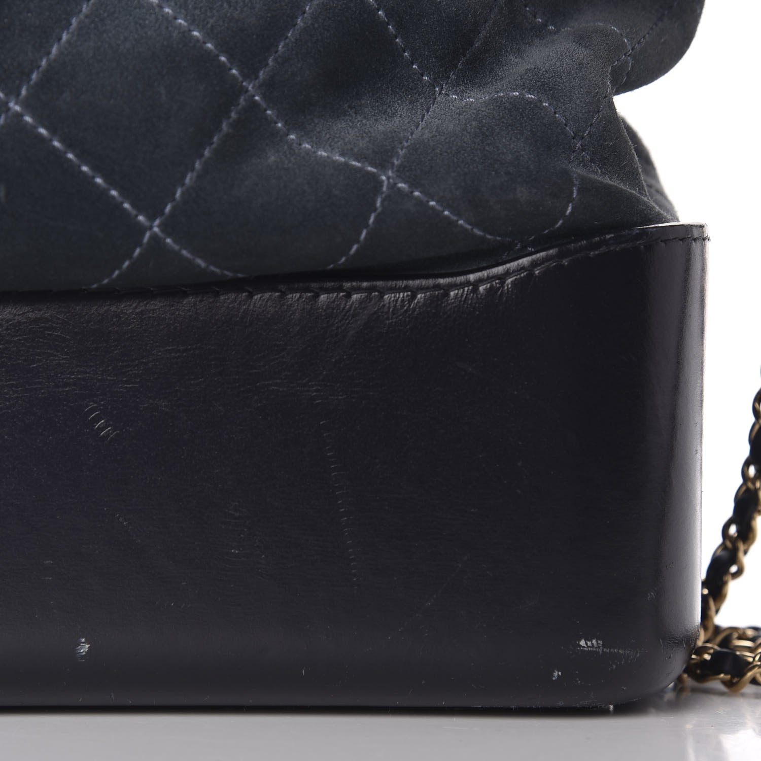 Chanel Suede Calfskin Quilted Medium Gabrielle Hobo Blue 12 of 12