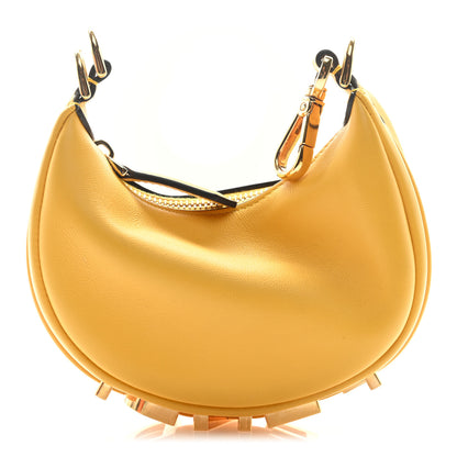 Fendi Vitello Grace New Matte Nano Fendigraphy Hobo Charm Mimosa 1 of 7