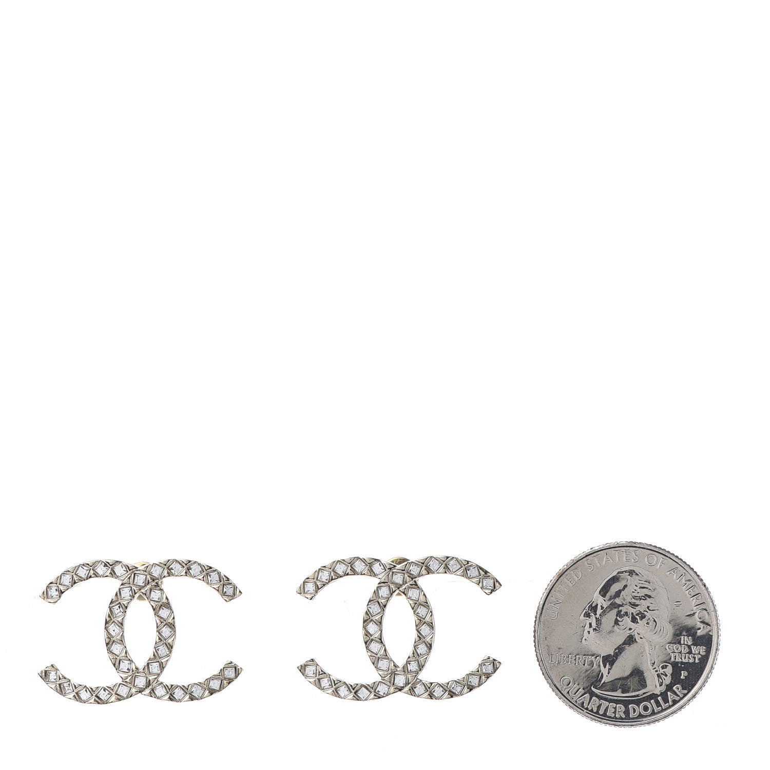 Chanel Baguette Crystal High Society CC Earrings Gold 2 of 5