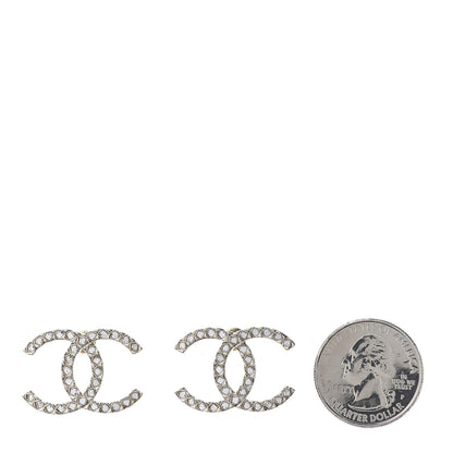 Chanel Baguette Crystal High Society CC Earrings Gold 2 of 5