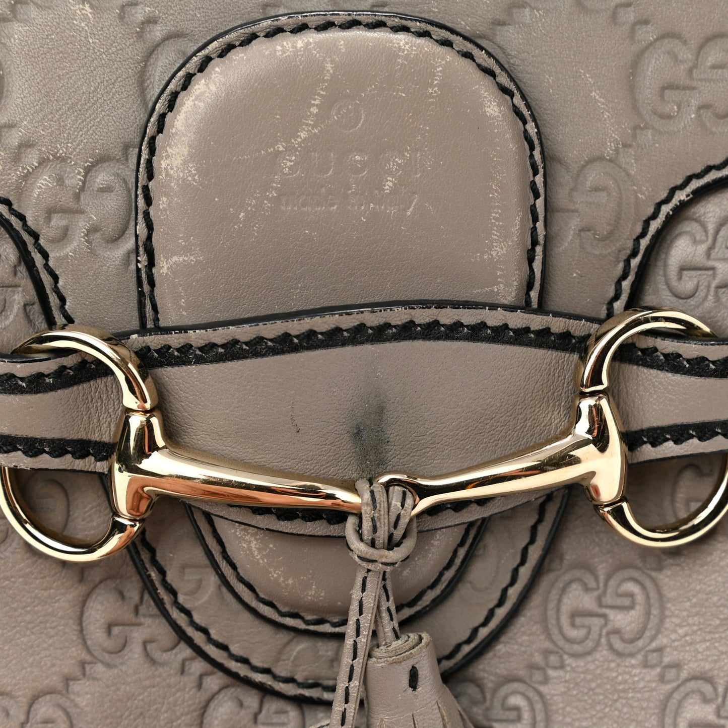 Soft Guccissima Medium Emily Hobo Storm Grey