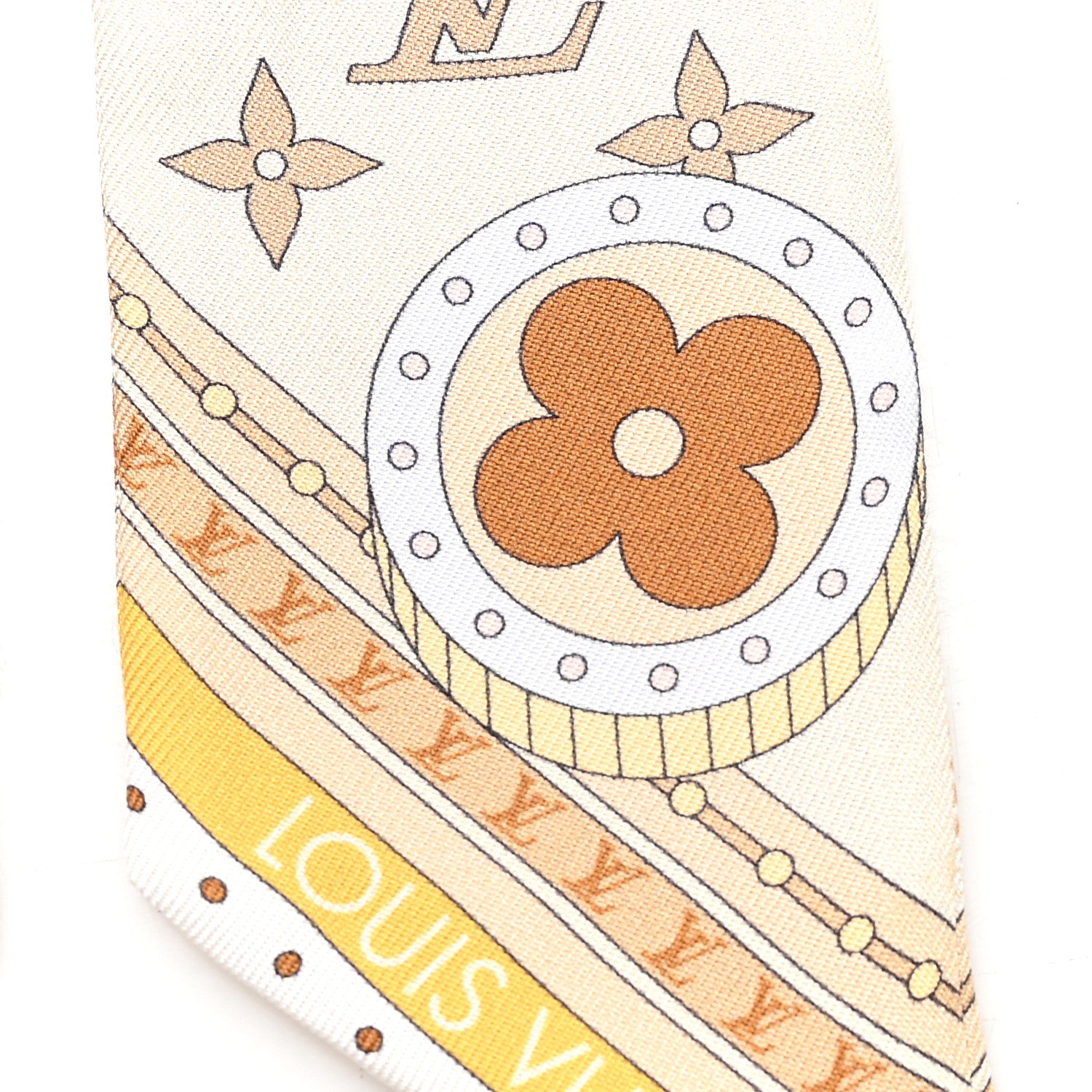 Louis Vuitton Silk Jeu De Voyage BB Bandeau Beige 3 of 3