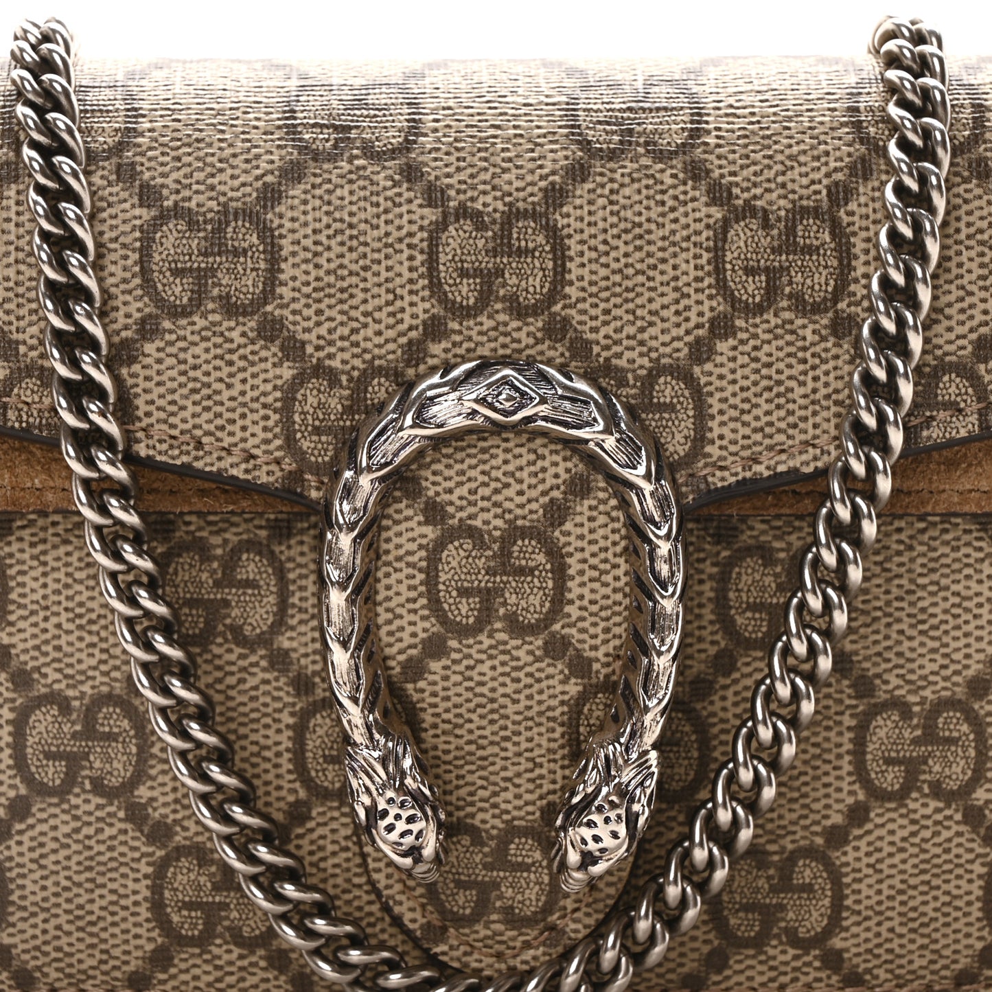 GG Supreme Monogram Super Mini Dionysus Shoulder Bag Taupe