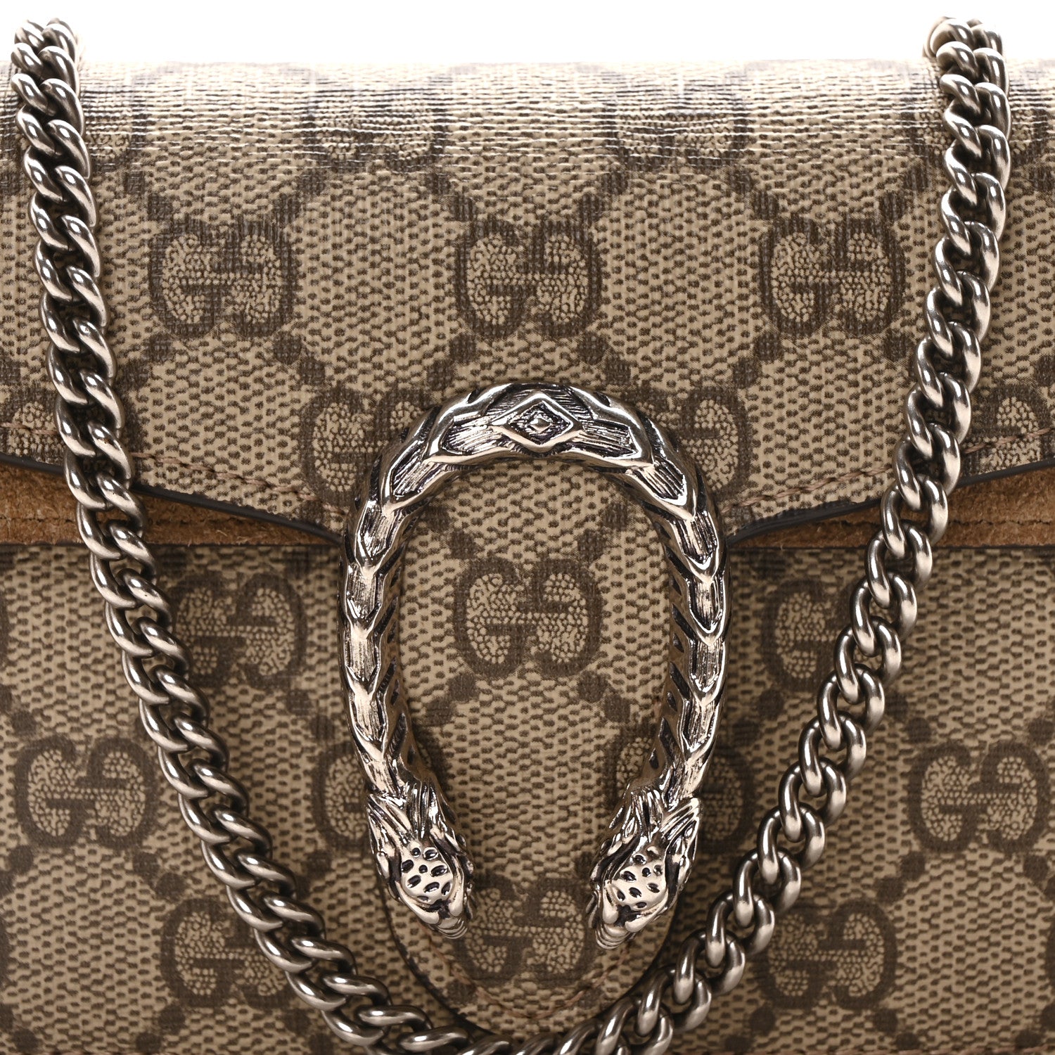 Gucci GG Supreme Monogram Super Mini Dionysus Shoulder Bag Taupe 7 of 9