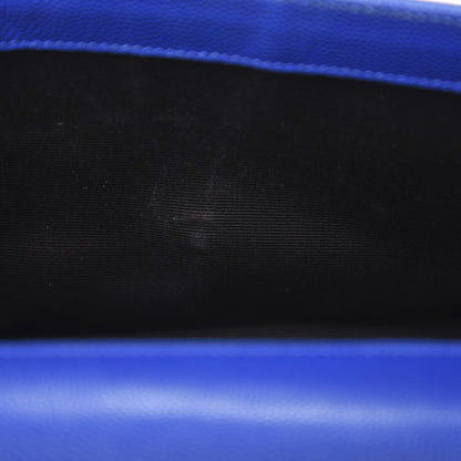 Saint Laurent Grain De Poudre Classic Monogram Cassandre Clutch Blue Majorelle 8 of 10