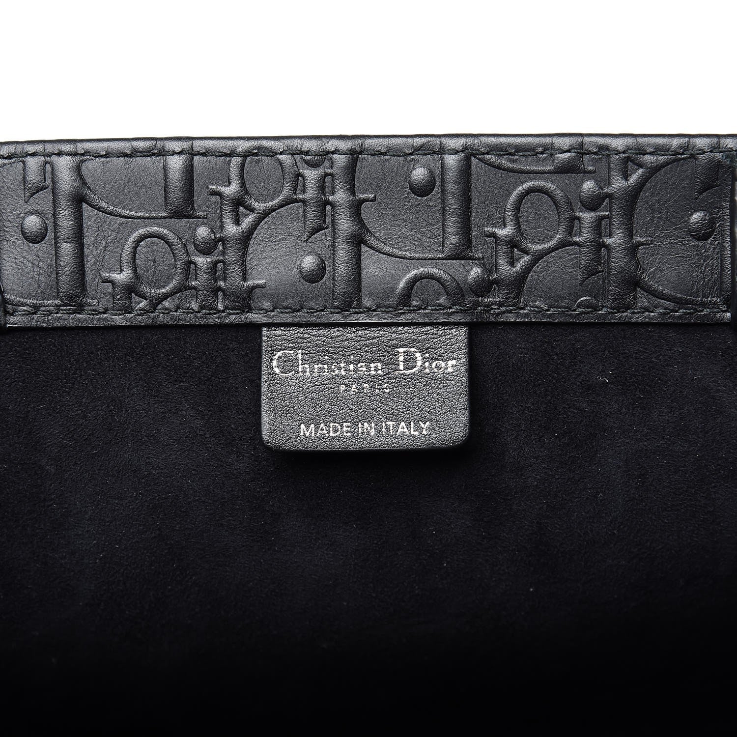 Christian Dior Oblique Calfskin Embossed Book Tote Black 6 of 13