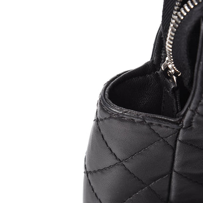 Chanel Lambskin Surpique Chevron Quilted Tote Black 11 of 14