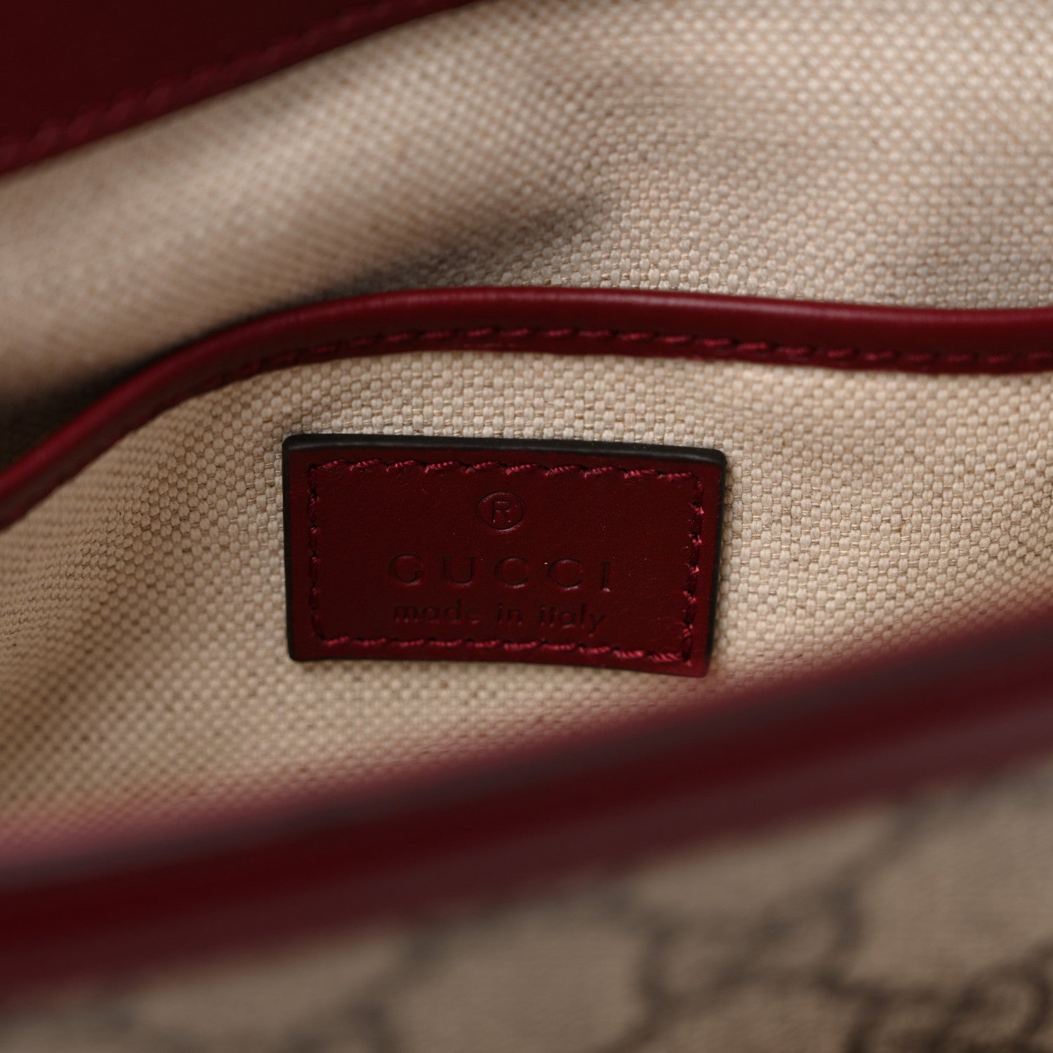 Gucci GG Supreme Monogram Horsebit 1955 Soft Small Shoulder Bag Beige Ebony Rosso Ancora 5 of 11
