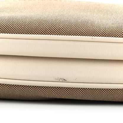 Prada Jacquard Logo Small Flat Messenger Bag White 8 of 18