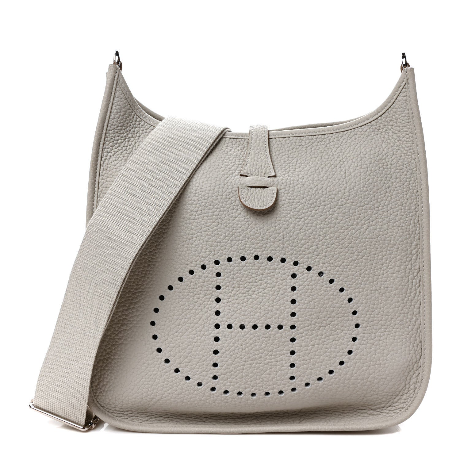 Hermes Taurillon Clemence Evelyne III PM Gris Perle 1 of 8