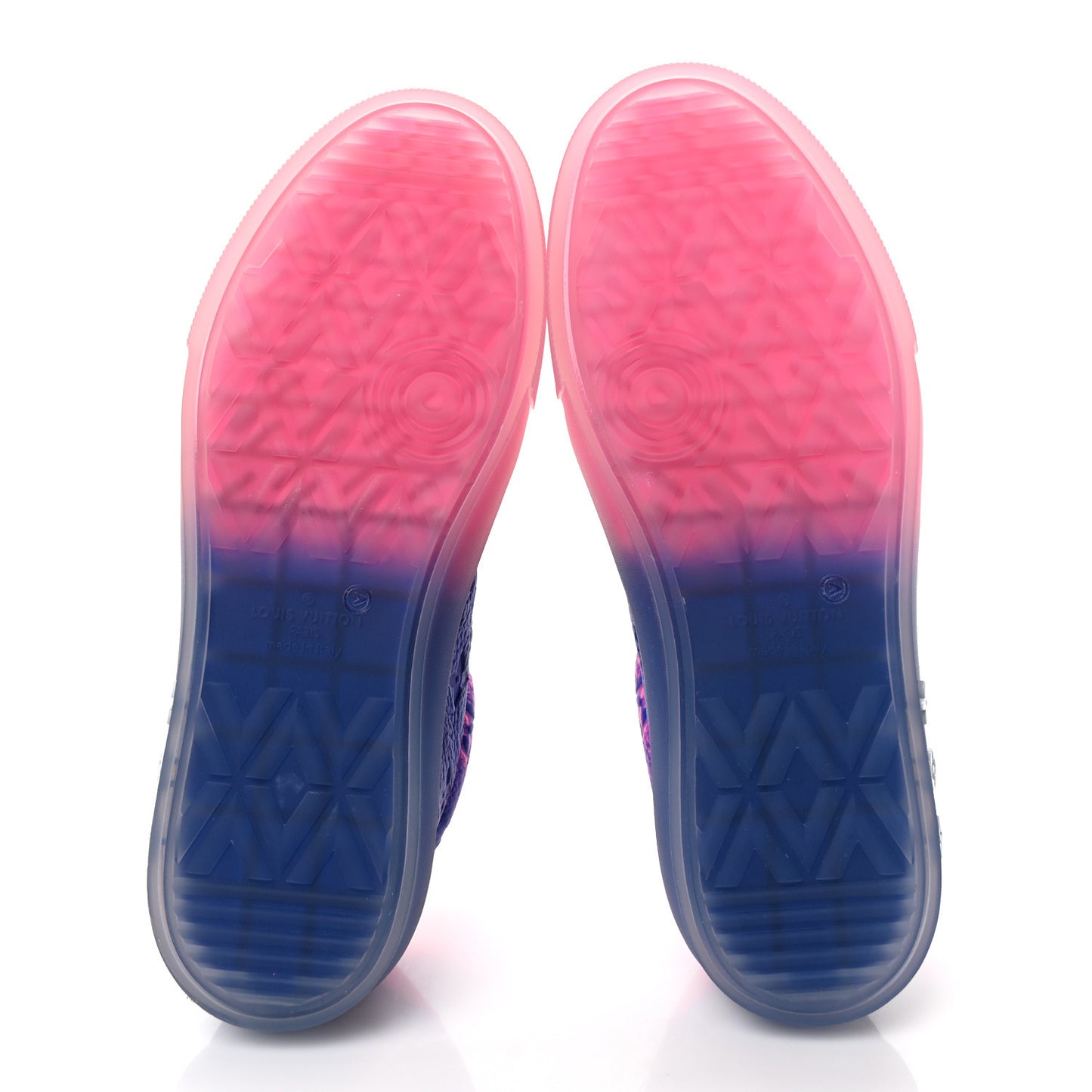 Grained Calfskin Embossed Monogram Tie Dye Mens LV Ollie Richelieu Sneakers 8 Pink