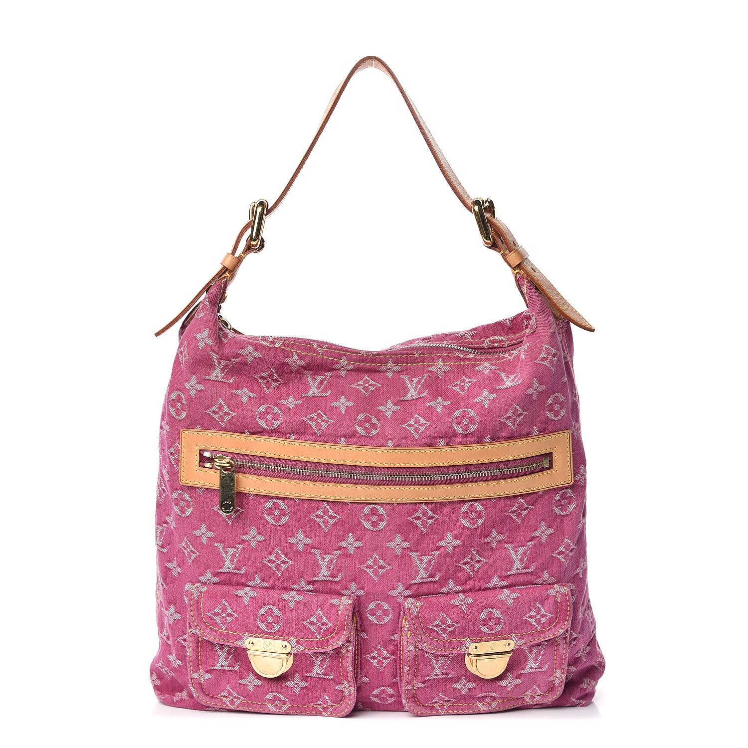 Louis Vuitton Denim Baggy GM Fuchsia 1 of 10