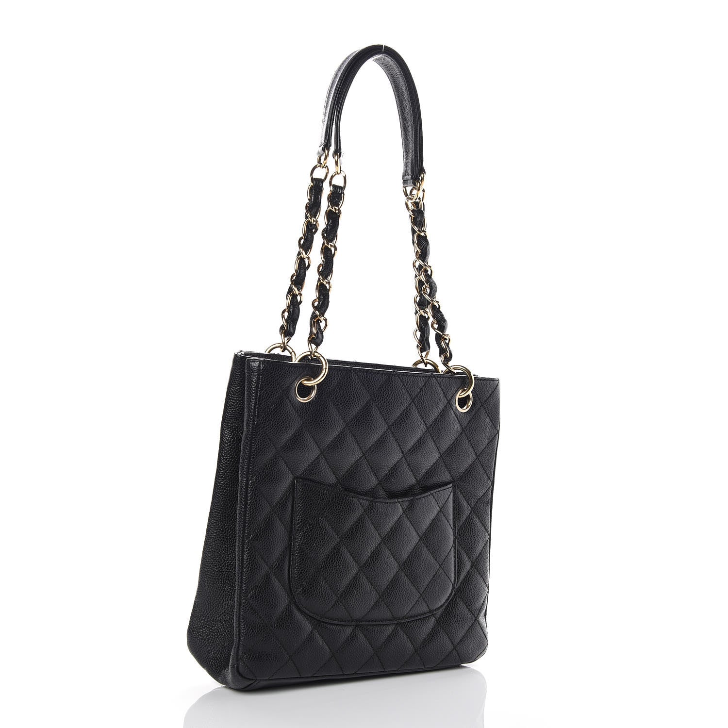Chanel Caviar Quilted Petit Shopping Tote PST Black 3 of 10