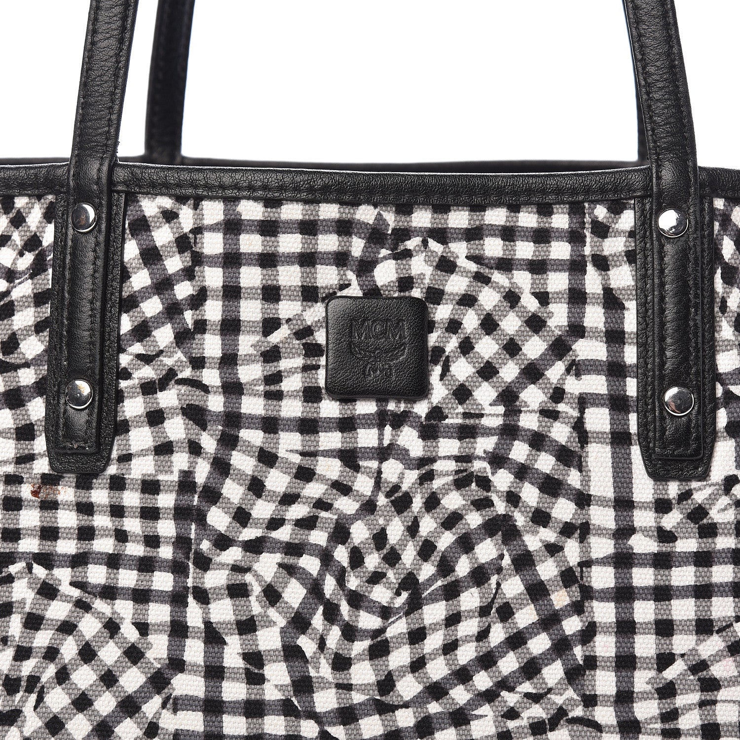 MCM Visetos Medium Reversible Shopper Tote Black 19 of 22